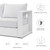 Tahoe Outdoor Patio Powder-Coated Aluminum Sofa EEI-5676-WHI-WHI