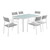 Raleigh 7 Piece Outdoor Patio Aluminum Dining Set EEI-3797-WHI-GRY