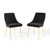 Viscount Performance Velvet Dining Chairs - Set of 2 EEI-3808-GLD-BLK