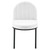 Isla Channel Tufted Upholstered Fabric Dining Side Chair EEI-3803-BLK-WHI