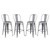 Promenade Bar Side Stool Set of 4 EEI-3895-GME-SET