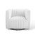 Conjure Tufted Swivel Upholstered Armchair EEI-3926-WHI