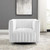 Conjure Tufted Swivel Upholstered Armchair EEI-3926-WHI