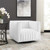 Conjure Tufted Swivel Upholstered Armchair EEI-3926-WHI
