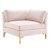 Ardent Performance Velvet Sectional Sofa Corner Chair EEI-3985-PNK