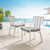 Baxley Outdoor Patio Aluminum Armchair Set of 2 EEI-3961-WHI-GRY