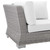Conway Sunbrella® Outdoor Patio Wicker Rattan Corner Chair EEI-3970-LGR-WHI