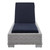 Conway Sunbrella® Outdoor Patio Wicker Rattan Chaise Lounge EEI-3978-LGR-NAV