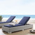 Conway Sunbrella® Outdoor Patio Wicker Rattan Chaise Lounge EEI-3978-LGR-NAV