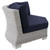 Conway Sunbrella® Outdoor Patio Wicker Rattan Round Corner Chair EEI-3979-LGR-NAV