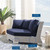 Conway Sunbrella® Outdoor Patio Wicker Rattan Round Corner Chair EEI-3979-LGR-NAV