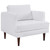 Agile Upholstered Fabric Sofa and Armchair Set EEI-4080-WHI-SET