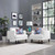 Agile Upholstered Fabric Armchair Set of 2 EEI-4079-WHI