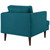Agile Upholstered Fabric Armchair Set of 2 EEI-4079-TEA