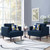 Agile Upholstered Fabric Armchair Set of 2 EEI-4079-BLU