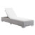 Conway Sunbrella® Outdoor Patio Wicker Rattan Chaise Lounge EEI-3978-LGR-WHI
