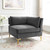 Ardent Performance Velvet Sectional Sofa Corner Chair EEI-3985-GRY