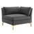 Ardent Performance Velvet Sectional Sofa Corner Chair EEI-3985-GRY