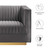 Sanguine Channel Tufted Performance Velvet 3-Seat Modular Sectional Sofa EEI-5825-GRY