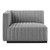 Conjure Channel Tufted Upholstered Fabric Sofa EEI-5787-BLK-LGR