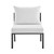 Riverside Outdoor Patio Aluminum Armless Chair EEI-3567-SLA-WHI