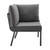 Riverside Outdoor Patio Aluminum Corner Chair EEI-3569-SLA-CHA