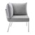 Riverside Outdoor Patio Aluminum Corner Chair EEI-3569-WHI-GRY