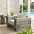 Manteo Rustic Coastal Outdoor Patio Sunbrella®  Lounge Armchair EEI-3564-LGR-BEI