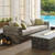 Manteo Rustic Coastal Outdoor Patio Sunbrella®  Sofa EEI-3565-LGR-BEI