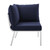 Riverside Outdoor Patio Aluminum Corner Chair EEI-3569-WHI-NAV