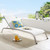 Savannah Mesh Chaise Outdoor Patio Aluminum Lounge Chair EEI-3721-WHI
