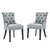 Regent Tufted Performance Velvet Dining Side Chairs - Set of 2 EEI-3780-LGR