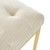 Privy Gold Stainless Steel Upholstered Fabric Dining Accent Chair EEI-3743-GLD-BEI