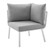 Riverside 3 Piece Outdoor Patio Aluminum Sectional Sofa Set EEI-3782-WHI-GRY