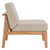 Sedona Outdoor Patio Eucalyptus Wood Sectional Sofa Armless Chair EEI-3681-NAT-TAU