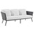 Stance Outdoor Patio Aluminum Sofa EEI-3020-GRY-WHI