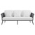 Stance Outdoor Patio Aluminum Sofa EEI-3020-GRY-WHI