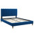 Reagan Queen Performance Velvet Platform Bed MOD-6587-NAV