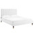 Reagan Queen Performance Velvet Platform Bed MOD-6587-WHI