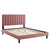 Reagan Queen Performance Velvet Platform Bed MOD-6588-DUS