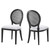 Forte French Vintage Dining Side Chairs - Set of 2 EEI-6238-BLK-WHI