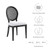 Forte French Vintage Dining Side Chairs - Set of 2 EEI-6238-BLK-WHI