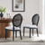 Forte French Vintage Dining Side Chairs - Set of 2 EEI-6238-BLK-WHI