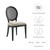 Forte French Vintage Dining Side Chairs - Set of 2 EEI-6238-BLK-BEI