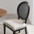 Forte French Vintage Dining Side Chairs - Set of 2 EEI-6238-BLK-BEI