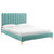 Reagan Queen Performance Velvet Platform Bed MOD-6586-MIN