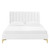 Reagan Queen Performance Velvet Platform Bed MOD-6586-WHI