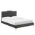 Amber Tufted Performance Velvet Twin Platform Bed MOD-6778-CHA