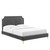 Novi Performance Velvet Full Bed MOD-6803-CHA