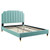 Colette Full Performance Velvet Platform Bed MOD-6889-MIN